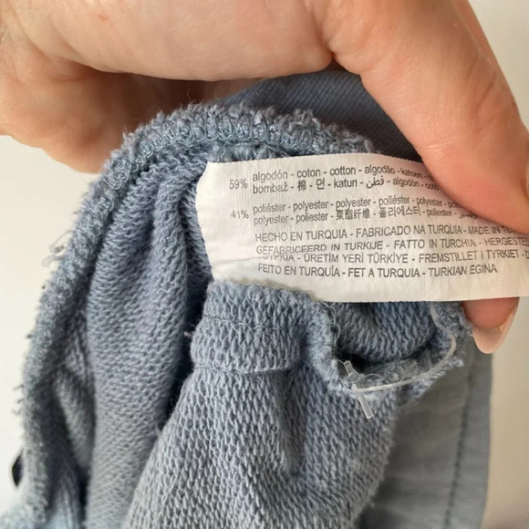 Zara Oversized Lounge Sweatpants Joggers Powder Blue Sz  Small - Picture 6 of 6